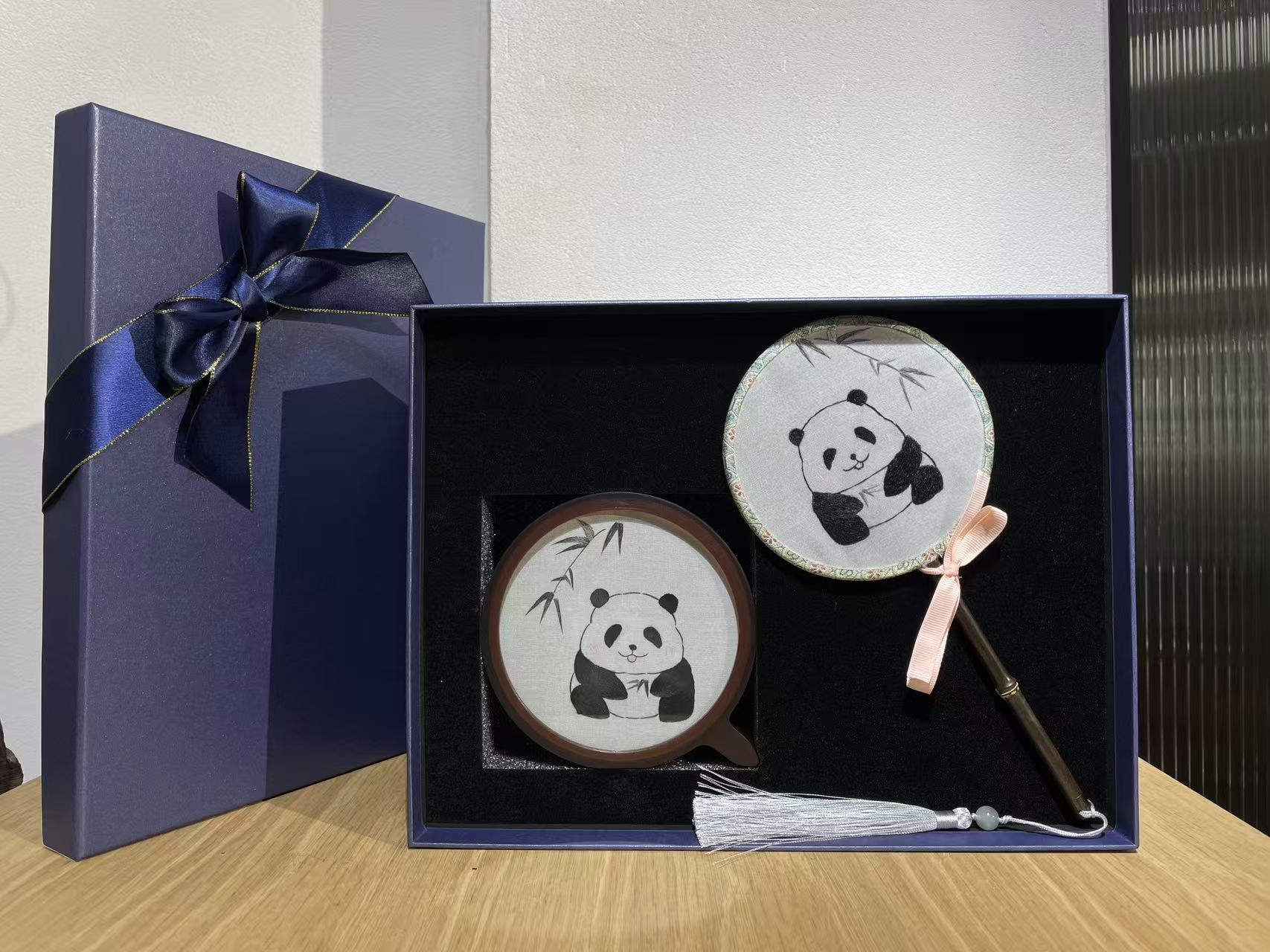Panda Silk Embroidery Gift Box Set by Luma & Silk