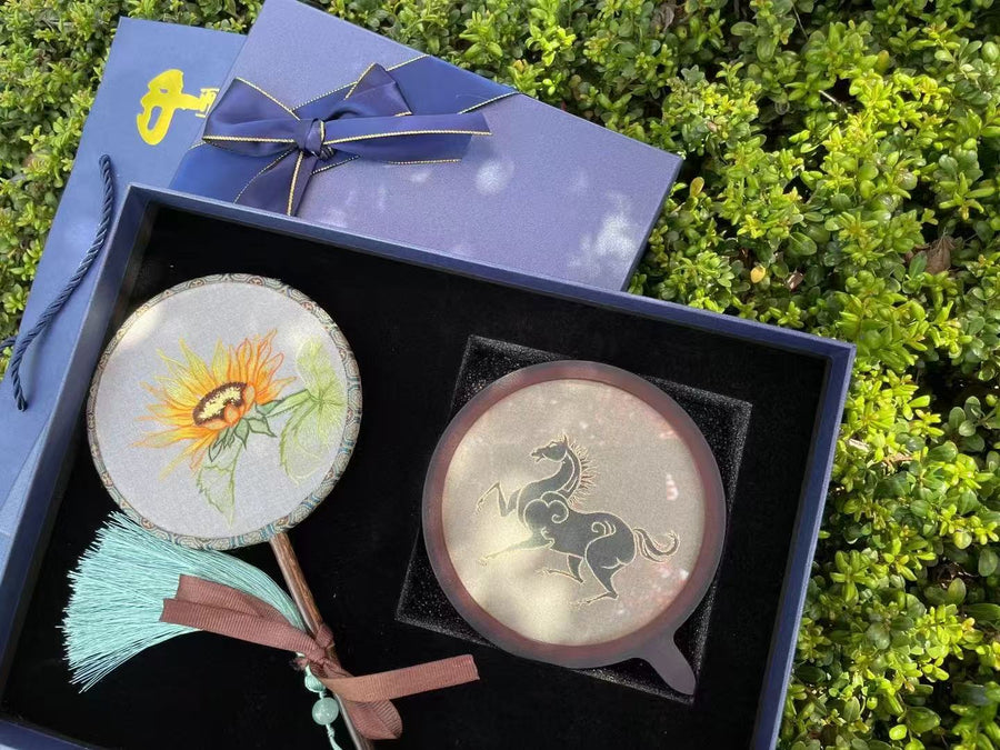 Goldfish and Rabbit Silk Embroidery Gift Box Set